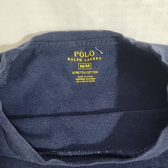 Polo Ralph Lauren Men’s T Shirt Medium Blue Pocket Tee Stretch Cotton Pony Logo - Picture 6 of 7